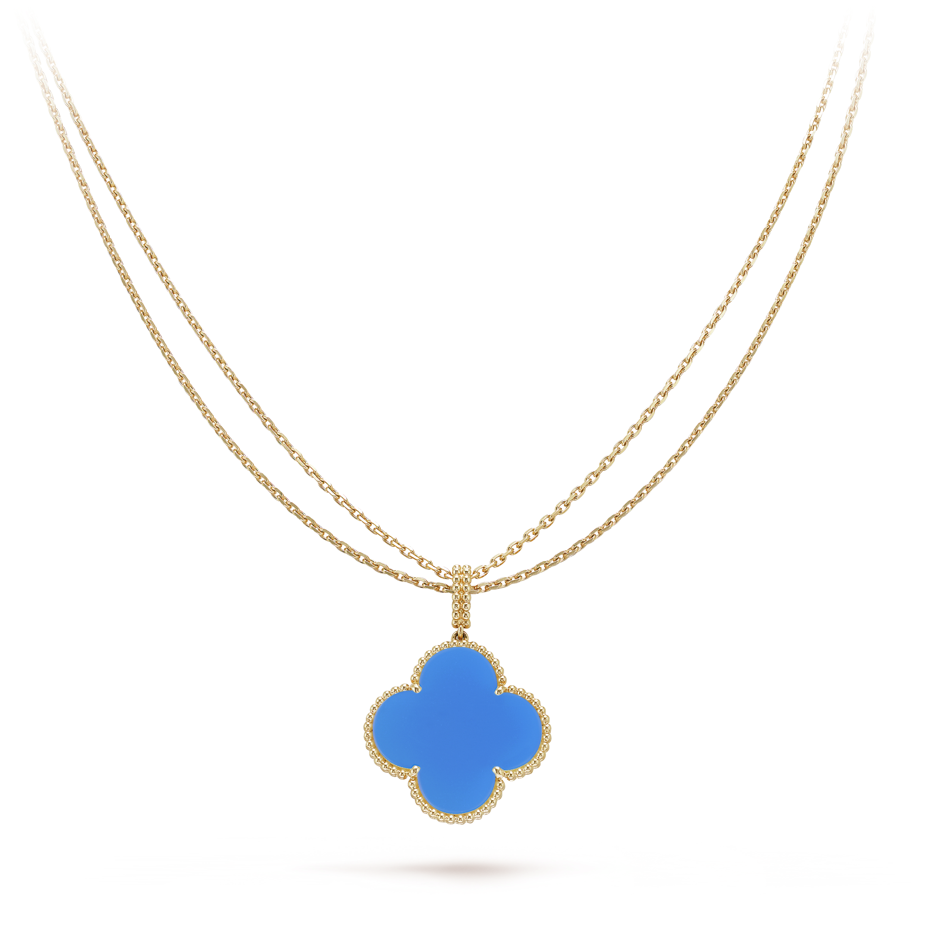 18K Magic Alhambra Agate Clover Necklace